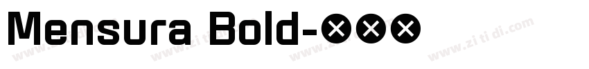 Mensura Bold字体转换